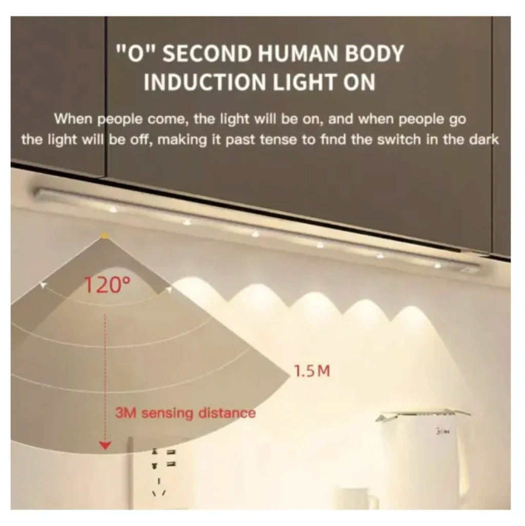 Lámpara LED 40 cm con sensor y 3 tonos de luz