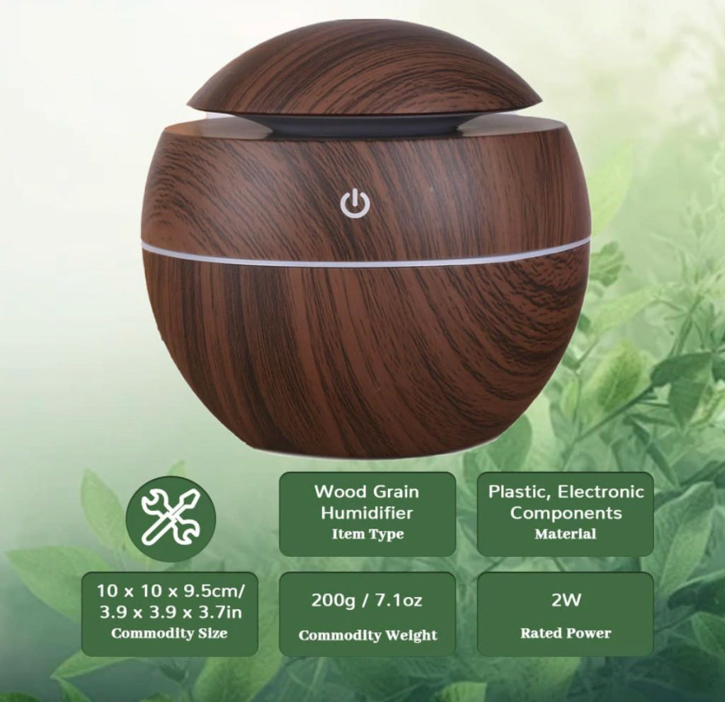 Humidificador ultrasónico compacto 130 ml