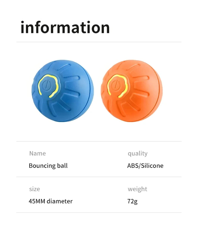 Pelota interactiva en azul y naranja: 45 mm, 72 g