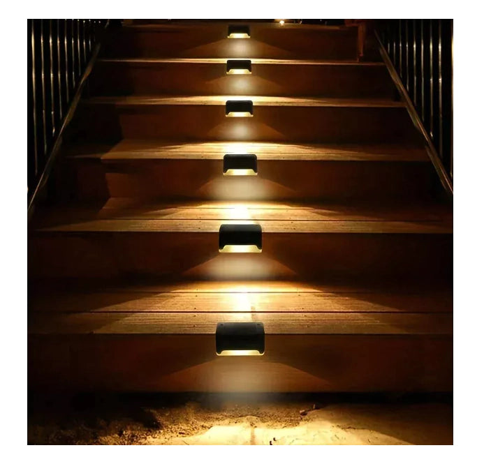 Luces solares para escalera x4 con encendido automático