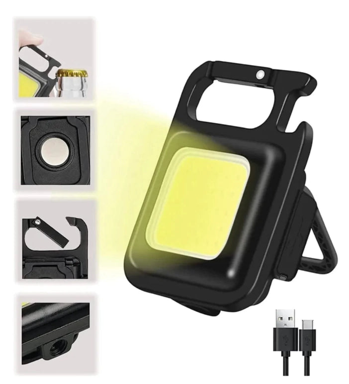 Mini linterna COB 500 lm recargable con imán