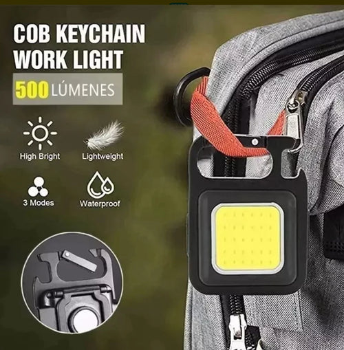 Mini linterna COB 500 lm recargable con imán