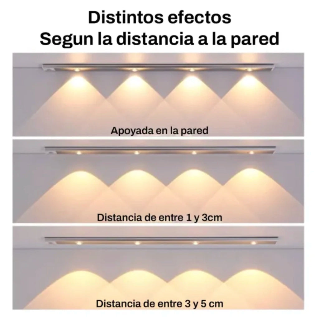 Lámpara LED 40 cm con sensor y 3 tonos de luz