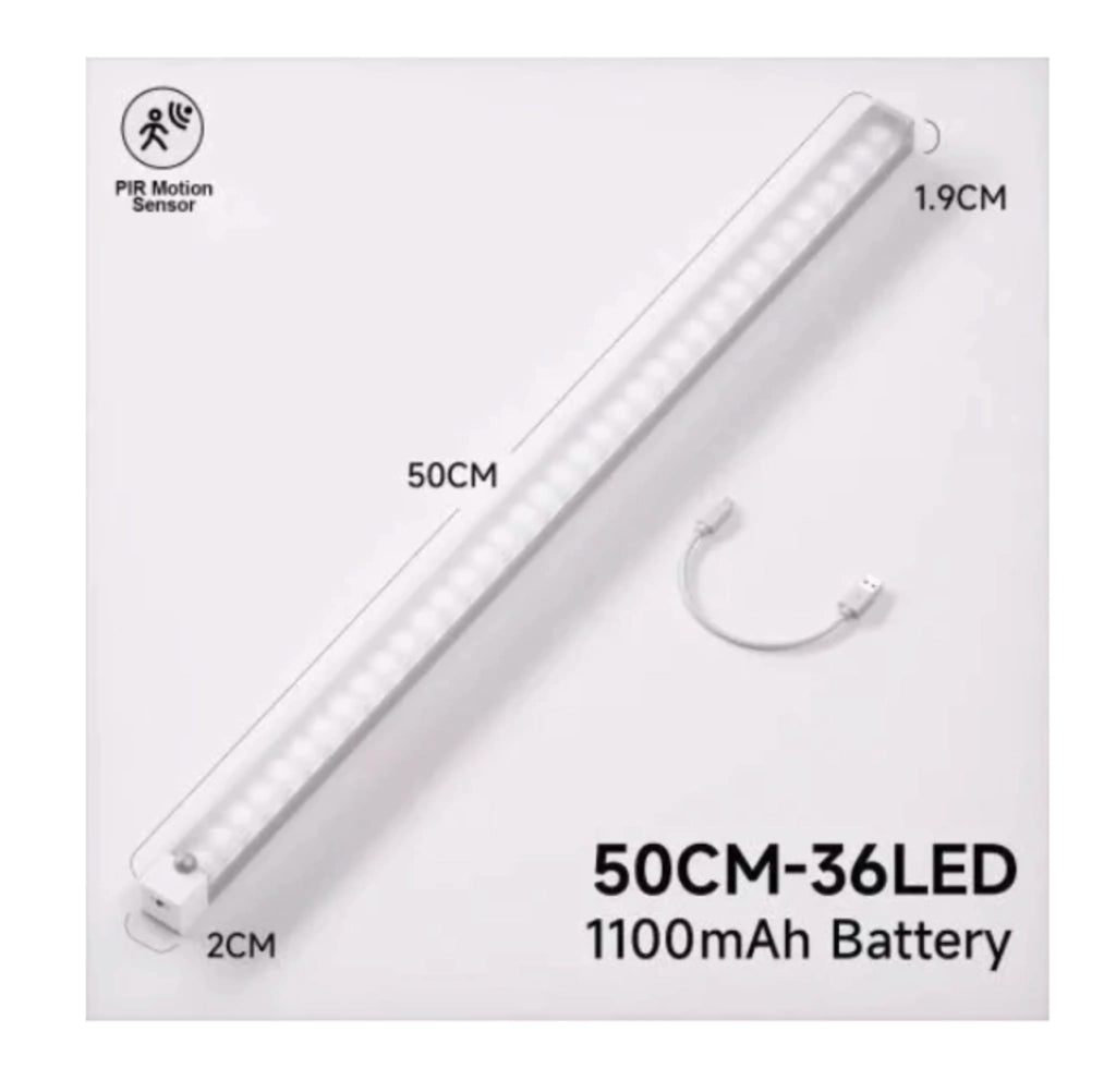 Barra LED con sensor de movimiento 50 cm