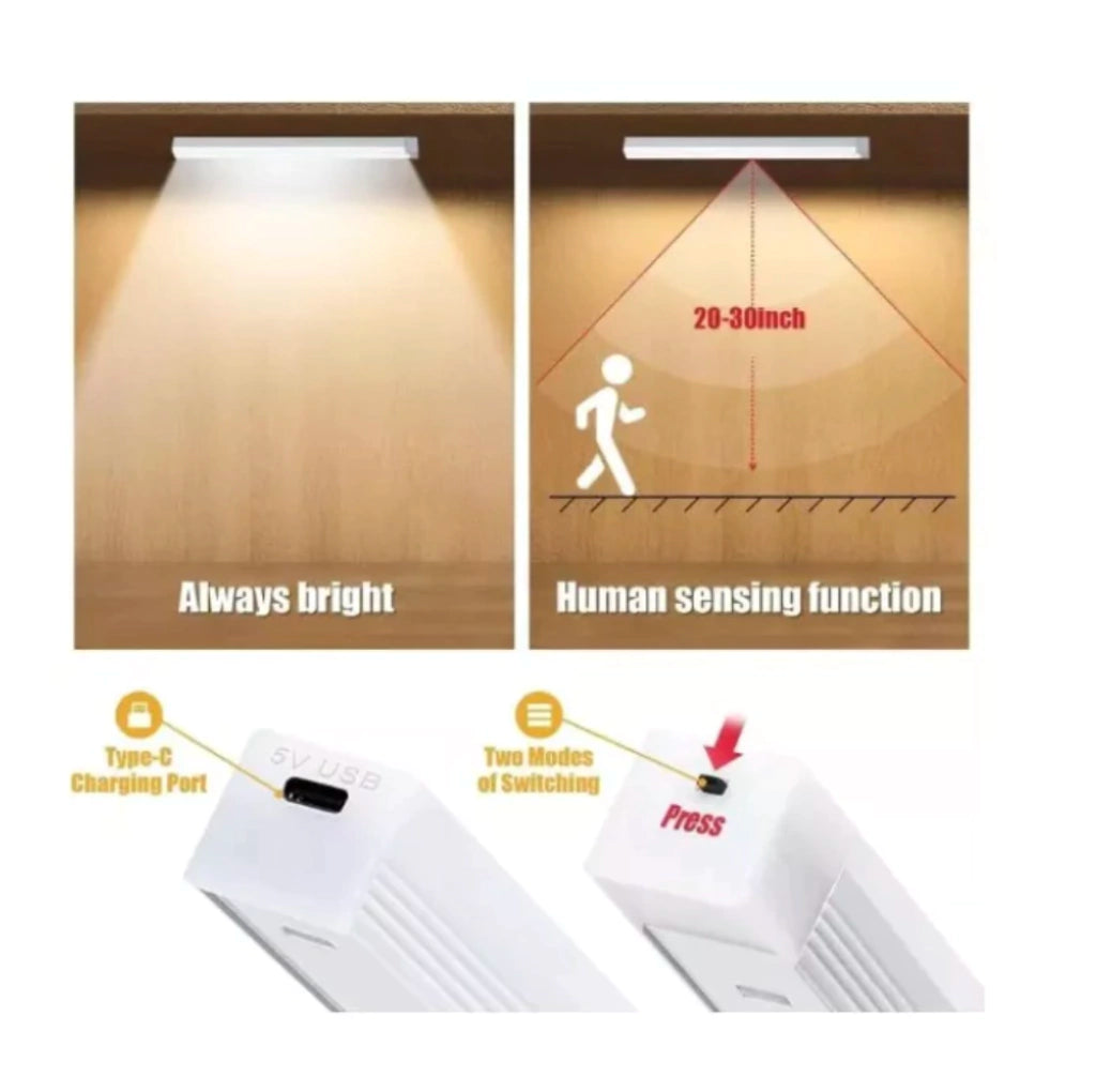 Barra LED con sensor de movimiento 50 cm